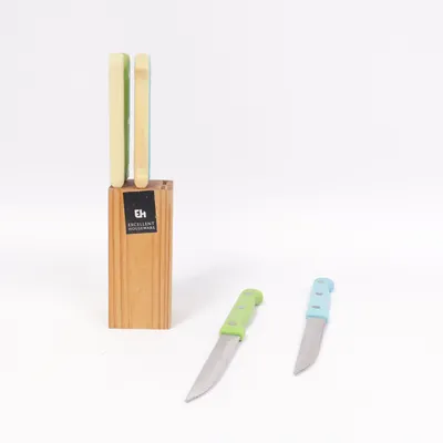 Knivsæt (Beige, Grøn, Flerfarvet) fra Excellent Houseware