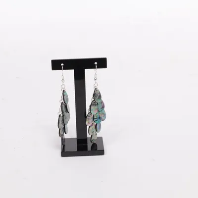 Ohrringe (Schwarz, Silber, Mehrfarbig) von Accessories Unbekanntes Metall
