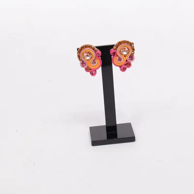 Oorbellen (Roze, Oranje, Meerkleurig) Onbekend materiaal