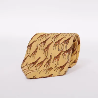 Cravate (Jaune, Marron) de Yves Saint Laurent