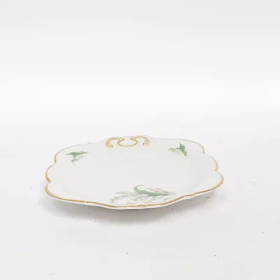 Petite assiette (Blanc, Or, Vert) de Hackefors Porslin
