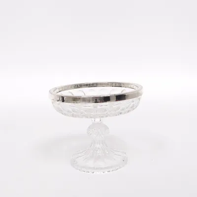 Cake stand (Transparent, Silver)