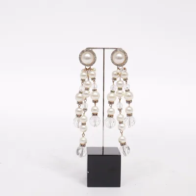 Earrings (White, Gold) from Fashion Jewelry Unknown metal