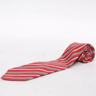 Stropdas (Rood, Grijs, Beige) van Profuomo Zijde