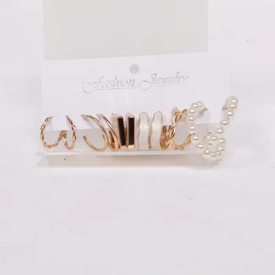 Ohrringe (Gold, Weiß, Mehrfarbig) von Fashion Jewelry Unbekanntes Metall