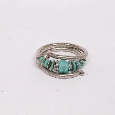 Necklace (Silver, Turquoise) Unknown metal