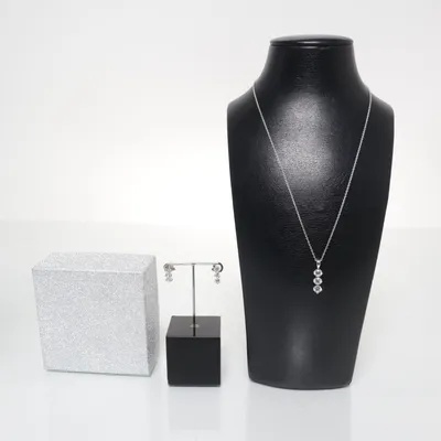 Smyckesset (Silverfärgad, Transparent) Silver