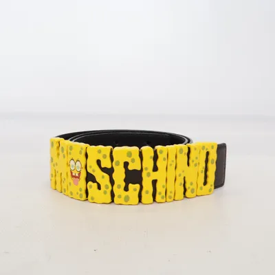 Ceinture (Noir, Jaune) de Moschino Cuir