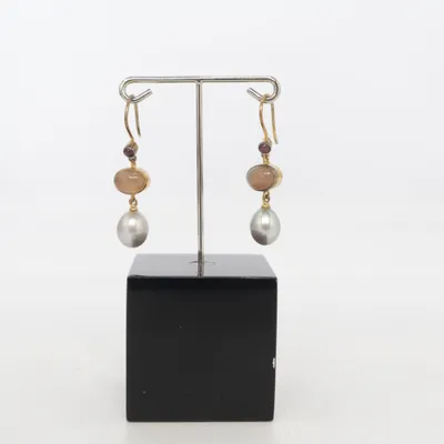 Earrings (Gold, Gray) Silver