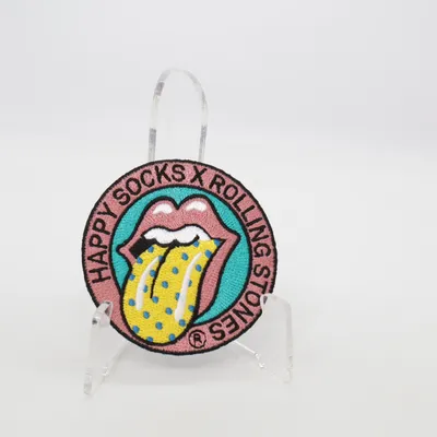 Stofmærke (Pink, Gul, Flerfarvet) fra Happy Socks x Rolling Stones