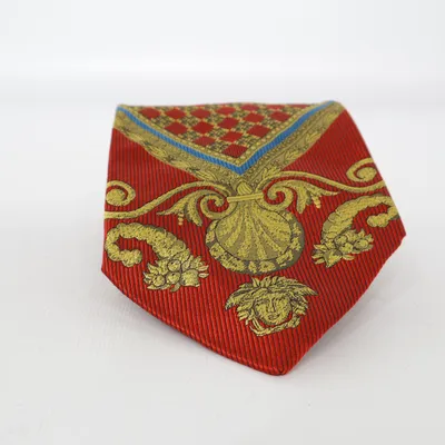 Cravate (Rouge, Or, Multicolore) de Gianni Versace Soie