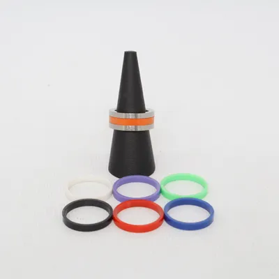 Bague (Argent, Orange) de Chameleon Acier inoxydable