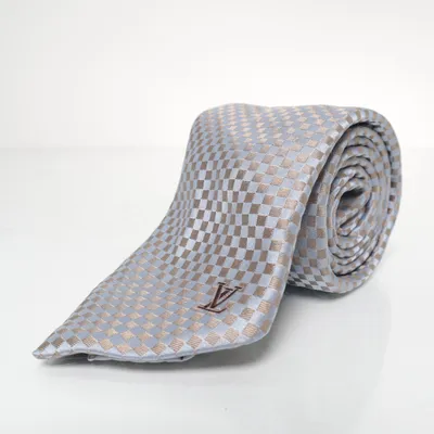 Stropdas (Blauw, Bruin) van Louis Vuitton Zijde