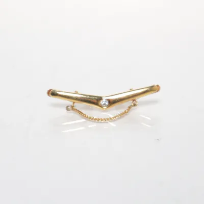 Slipsnål (Guldfärgad) Okänd metall