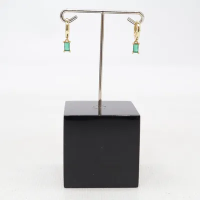 Boucles d'oreilles (Or, Vert) de Bijou Brigitte Argent