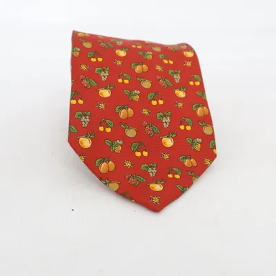 Tie (Red, Multicolored) from Yves Saint Laurent Silk