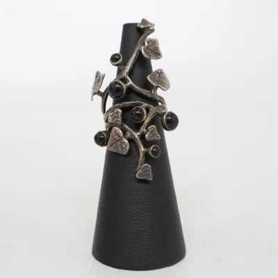 Ring (Silver, Black) Silver