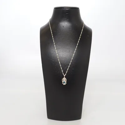 Collier (Argent, Bleu) Argent