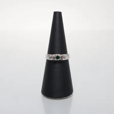 Bague (Argent, Vert) Argent