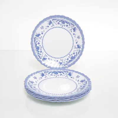 Plate (White, Blue) from Luminarc