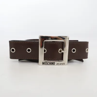 Ceinture (Marron) de Moschino Jeans Cuir