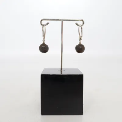 Boucles d'oreilles (Noir, Argent) Argent
