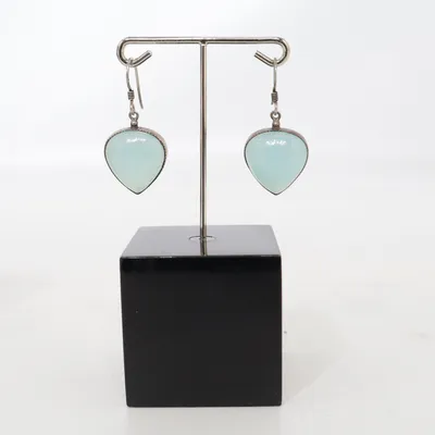 Earrings (Turquoise, Silver) Silver