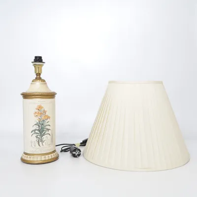 Bordslampa (Beige, Guldfärgad)