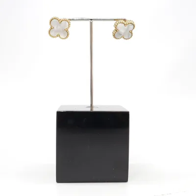 Oorbellen (Goud, Wit) Onbekend materiaal