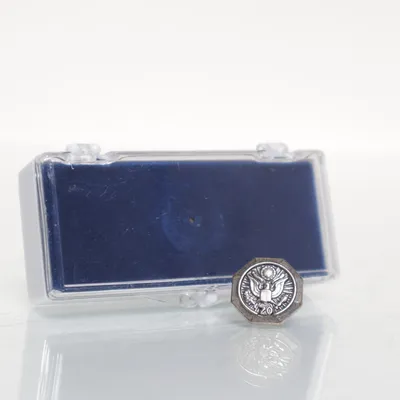 Pin (Silverfärgad) Okänd metall