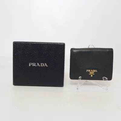 Portefeuille (Noir) de Prada Cuir