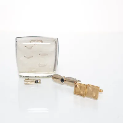 Manschettknappar (Guldfärgad) Okänd metall