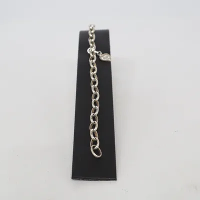 Armband (Silverfärgad, Vit) Silver, Okänd metall