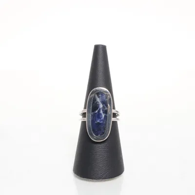 Ring (Zilver, Blauw) Zilver
