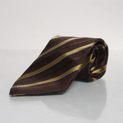 Tie (Brown, Yellow) from Ermenegildo Zegna Silk