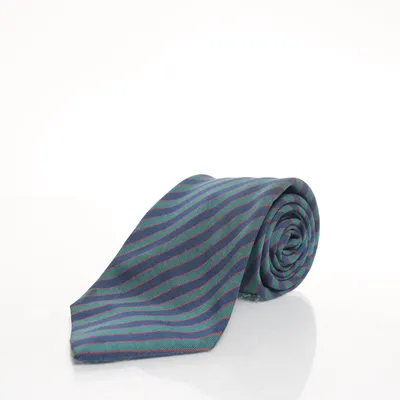 Tie (Blue, Green) from Ermenegildo Zegna Silk