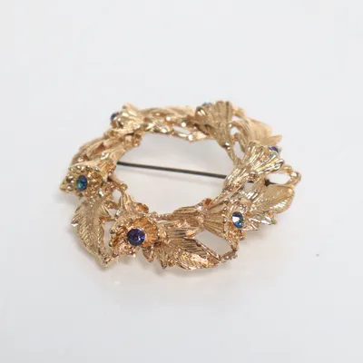 Brosch (Guldfärgad) Okänd metall