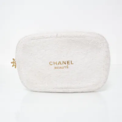 Sminkväska (Beige) från Chanel Beauté Nylon, Återvunnen polyester