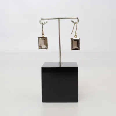 Boucles d'oreilles (Marron, Or) Argent