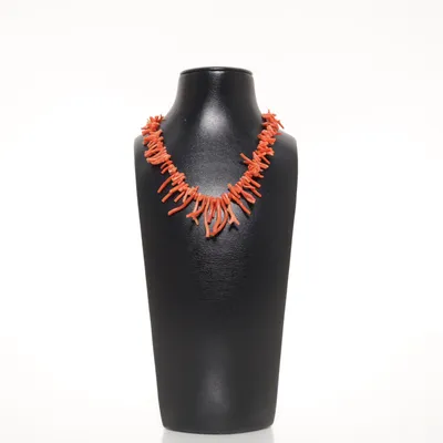 Halsband (Orange, Silverfärgad) Silver, Okänd metall