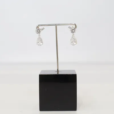 Boucles d'oreilles (Argent, Transparent) Argent