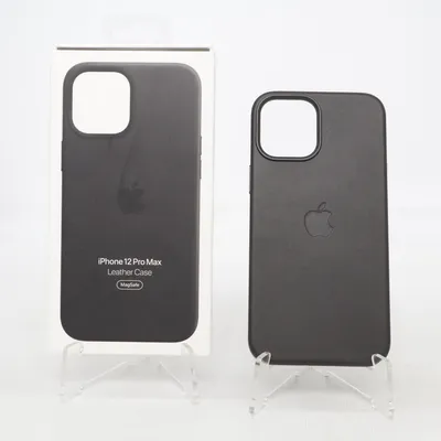 Coque de téléphone (IPhone 12 Pro Max Leather Case Black) de Apple Cuir