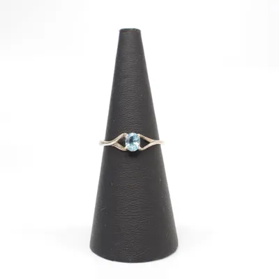 Bague (Argent, Bleu) Argent