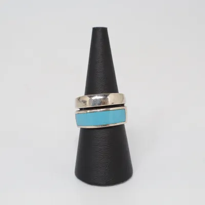 Ring (Zilver, Turquoise) Zilver, Onbekend materiaal