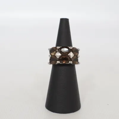 Ring (Zilver, Bruin) Zilver