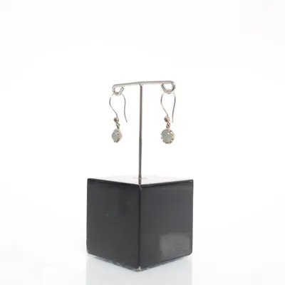 Earrings (Gold, Green) Silver
