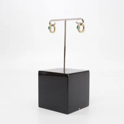 Örhängen (Guldfärgad, Grön, Vit) från Safira Silver, Okänd metall