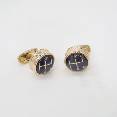 Manchetknapper (Guld, Sort) Ukendt metal