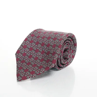 Stropdas (Rood, Grijs) van Hermès Zijde