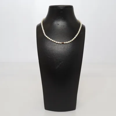 Necklace (White, Gold) from Bruna Silver, Unknown metal